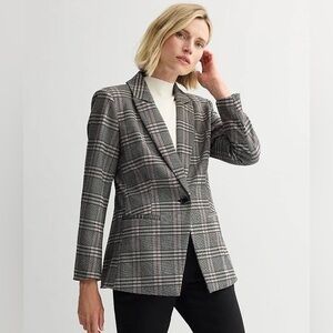 Nine West Plaid Blazer size Small